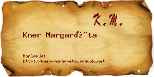 Kner Margaréta névjegykártya